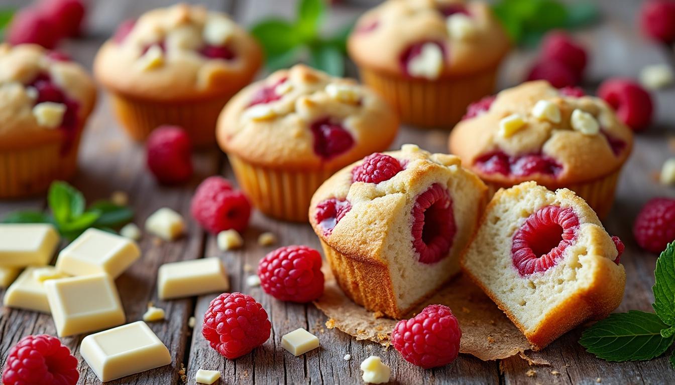 découvrez notre recette facile de muffin chocolat blanc et framboise, accompagnée d'astuces pratiques et de variantes gourmandes pour régaler toute la famille.