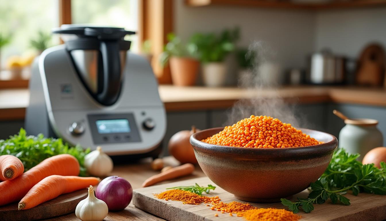 découvrez des recettes savoureuses de lentilles corail au thermomix, avec des astuces pratiques et des idées de plats simples à préparer.