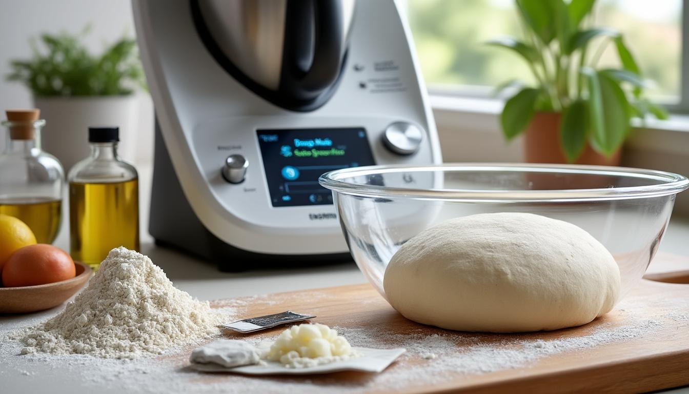 découvrez notre recette facile et rapide de pâte à pizza moelleuse réalisée avec le thermomix, accompagnée d'un mode d’emploi pas à pas pour réussir votre pizza maison à chaque fois.