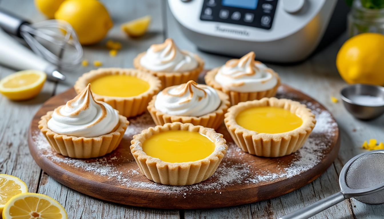 découvrez la recette classique des tartelettes citron meringuées au thermomix, accompagnée d'astuces pâtissières pour réussir vos desserts comme un chef.
