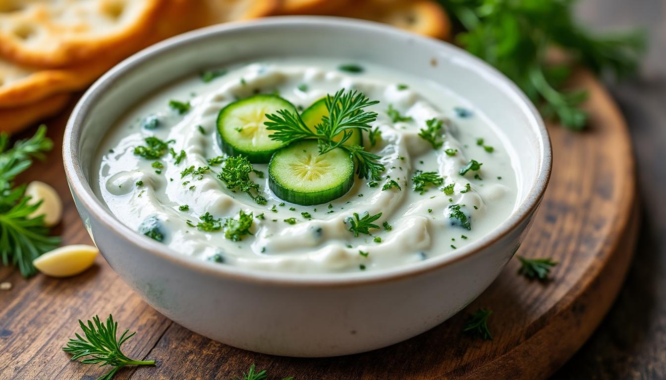 découvrez comment préparer un tzatziki maison, frais et rapide, avec votre thermomix. une recette simple et délicieuse pour un apéritif ou accompagnement parfait.