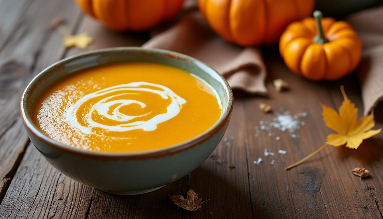 découvrez notre recette de velouté potimarron au thermomix, un plat crémeux et rapide à préparer pour réchauffer vos repas en toute simplicité.