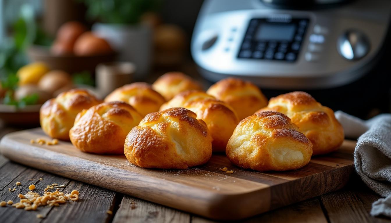 découvrez la recette classique des gougères au thermomix et des idées de garnitures savoureuses pour varier les plaisirs. facile, rapide et délicieux !