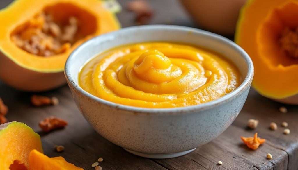 découvrez notre recette de purée de butternut au thermomix, sans pomme de terre, pour une texture veloutée et un goût naturellement doux et savoureux.