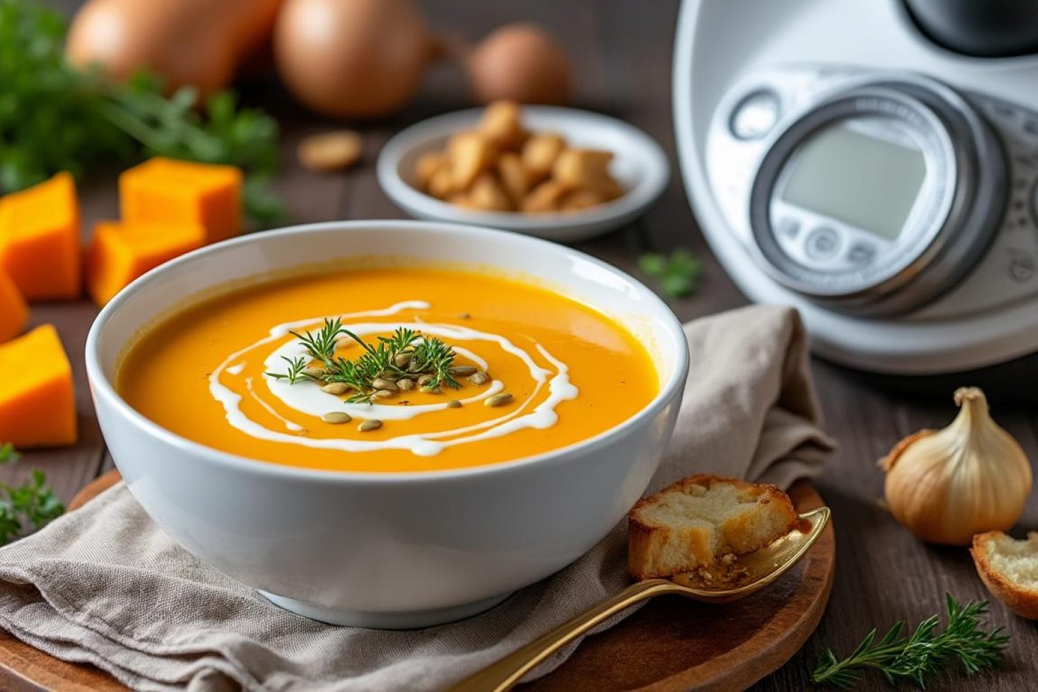 Velouté de butternut Thermomix : crémeux, rapide et variations gourmandes