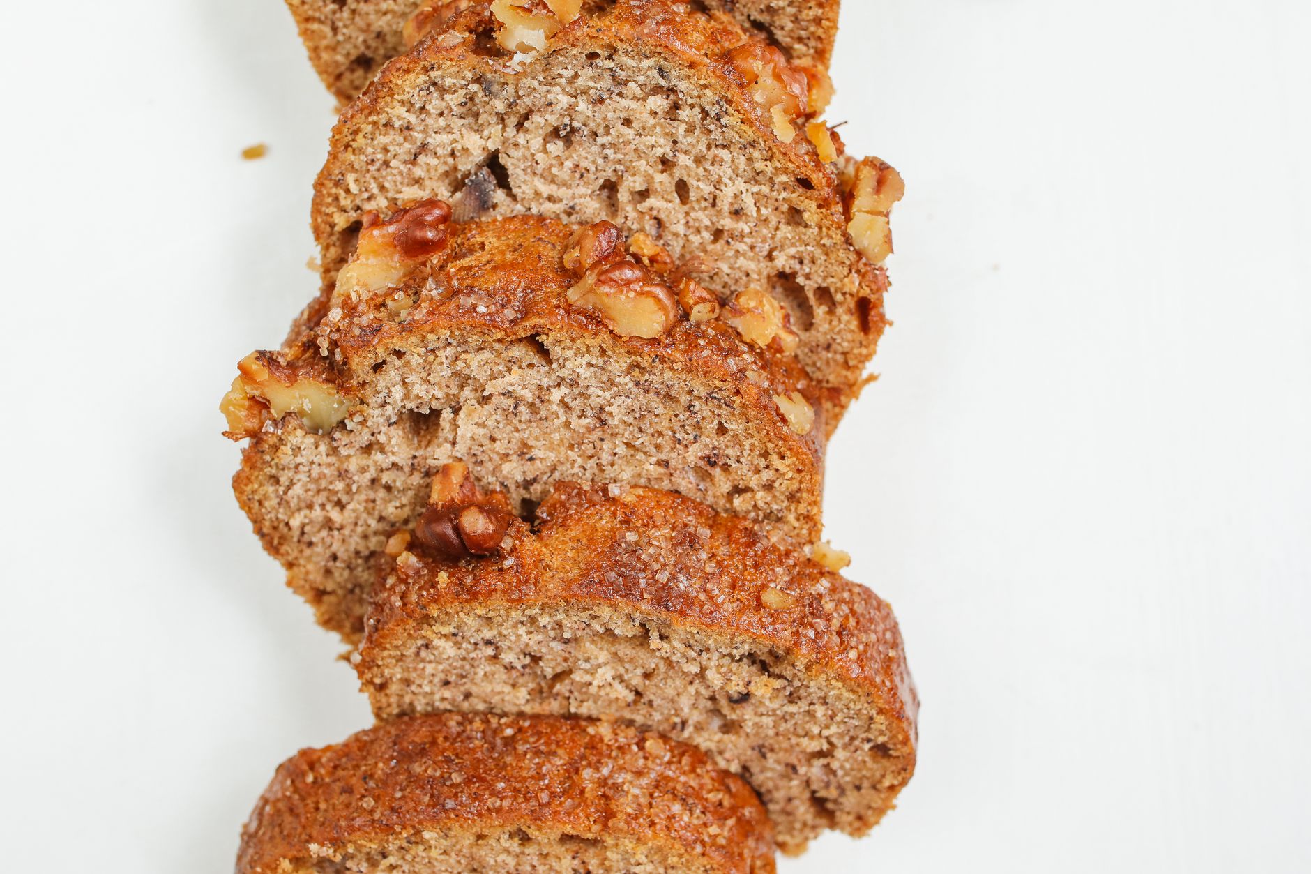 Recette du gâteau à la — tranche de gâteau à la banane moelleux