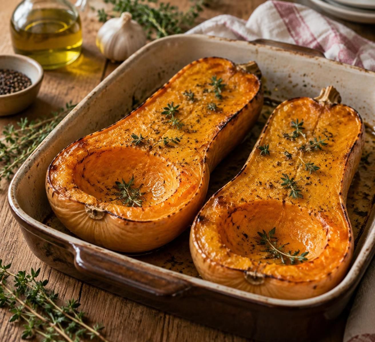 découvrez nos recettes de butternut : au four, farcie, gratinée ou à la poêle. des idées simples et savoureuses pour cuisiner la courge.