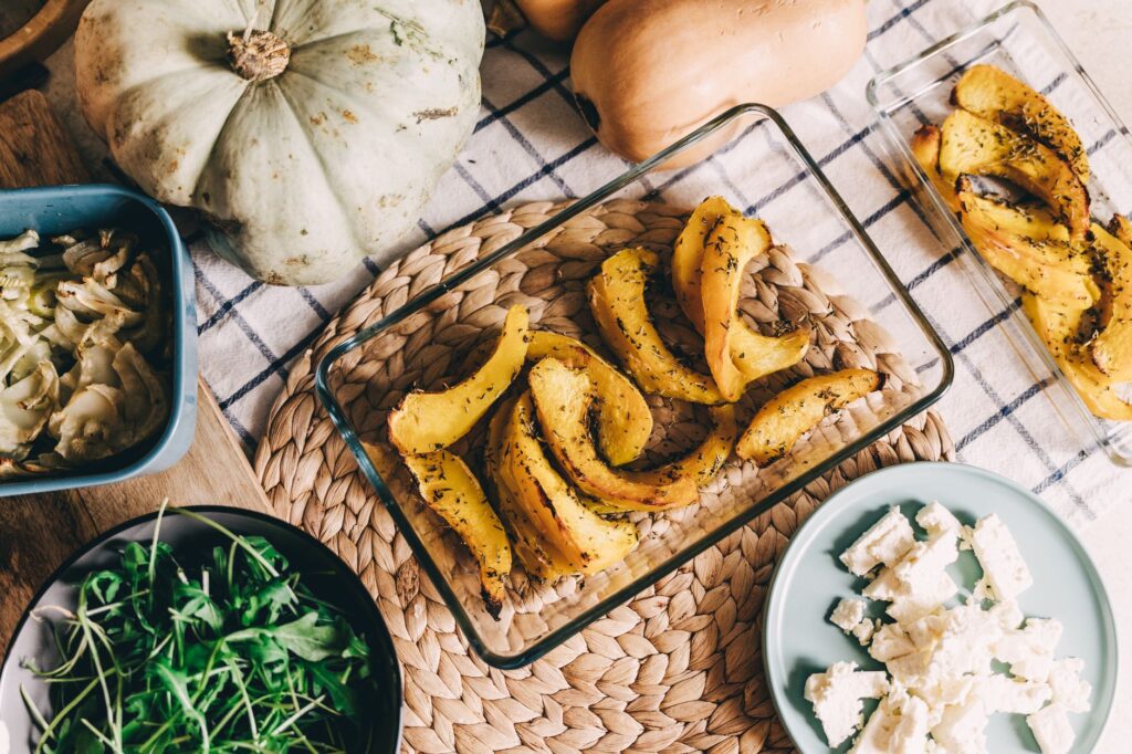 Recette butternut au four, farcie, — plat de courge butternut rôtie
