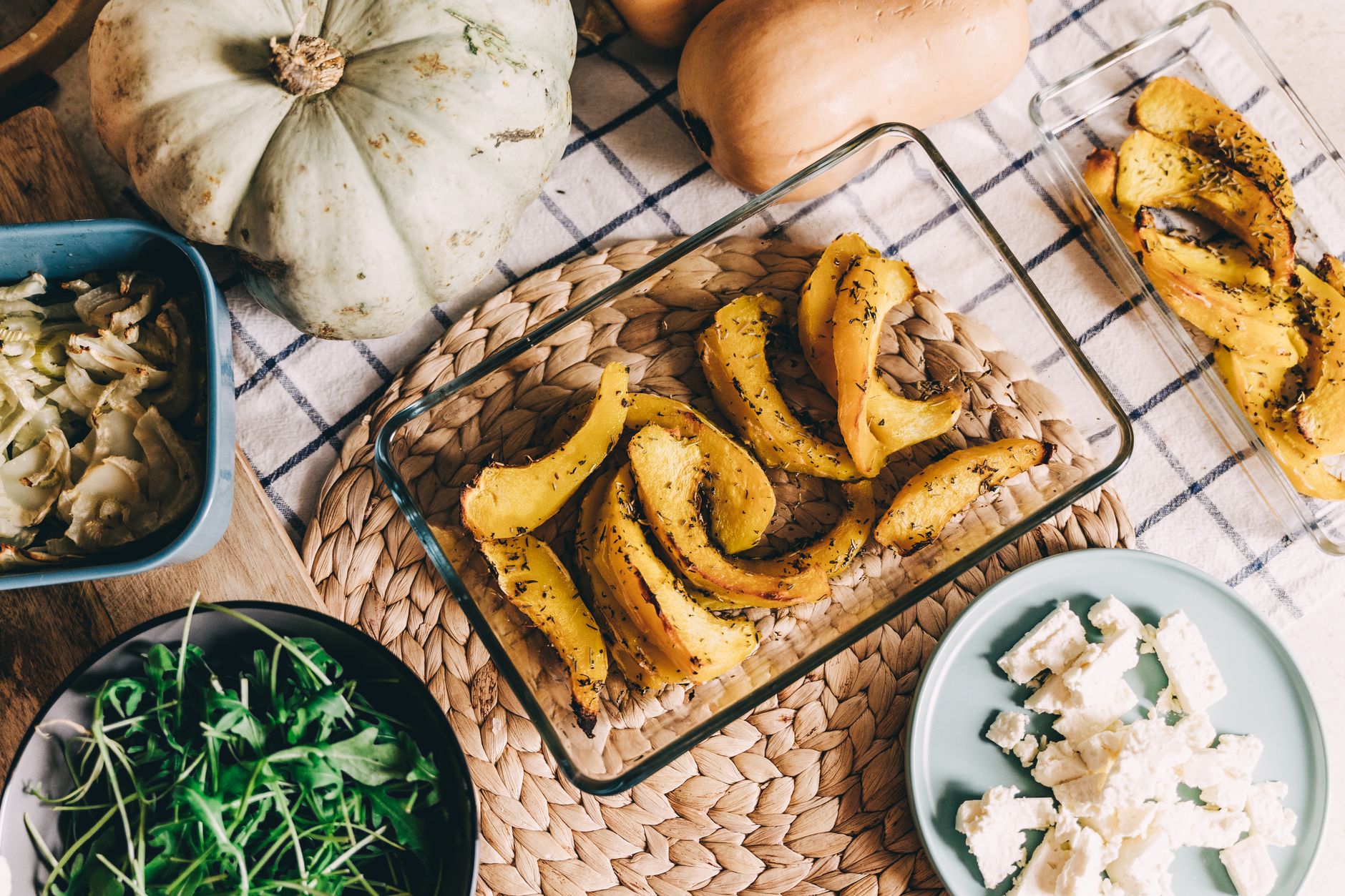 Recette butternut au four, farcie, — plat de courge butternut rôtie